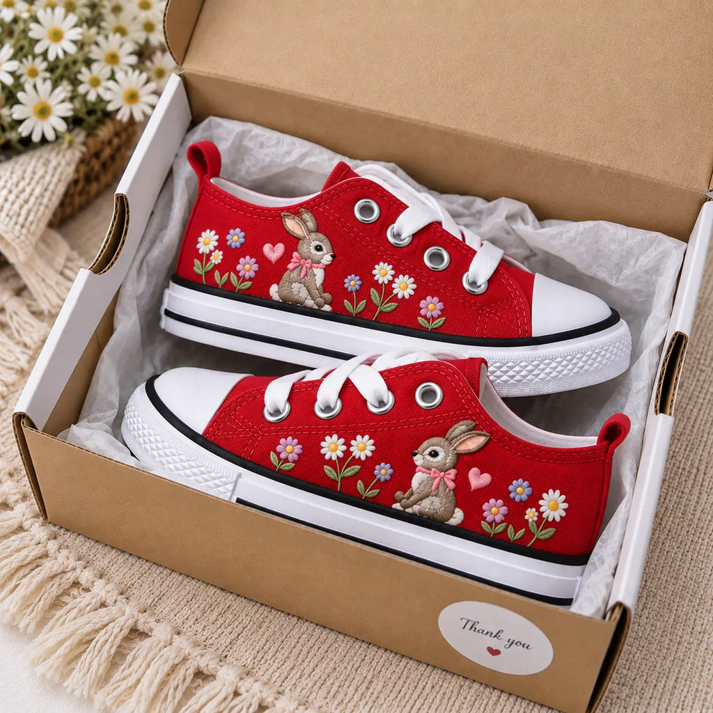 Personalized Bunny Embroidered Sneakers