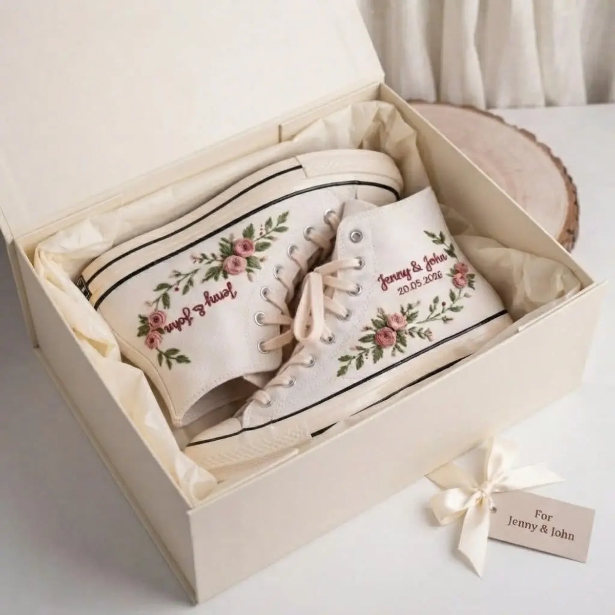Personalized Embroidered Wedding Sneakers-2