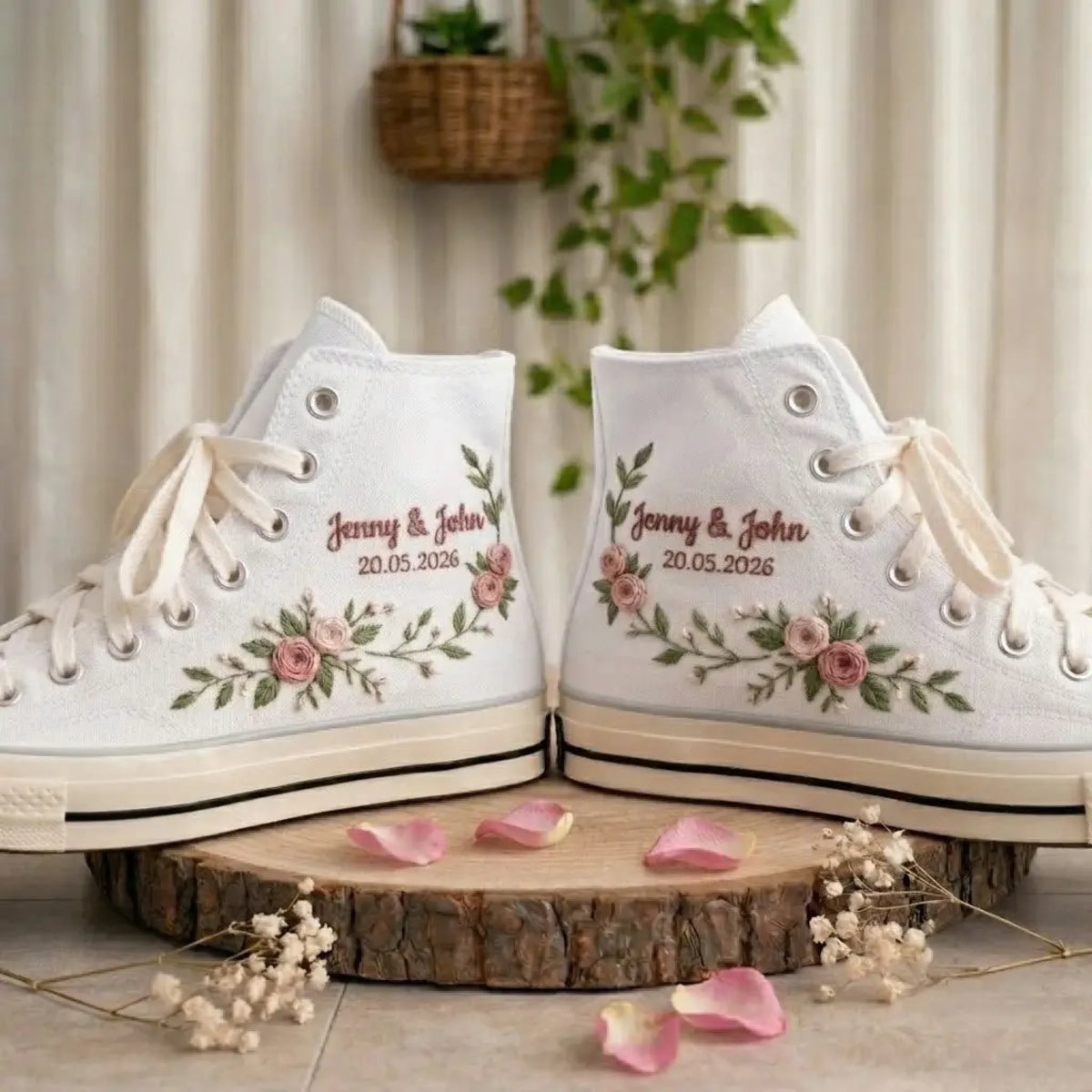 Personalized Embroidered Wedding Sneakers-6