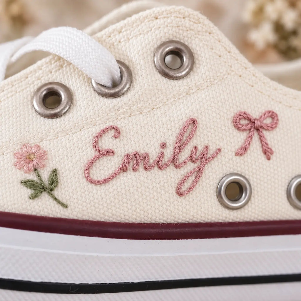 Personalized Bunny Embroidered Sneakers