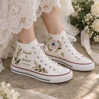 Custom Lily Wedding High Top Sneakers