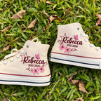 Custom Name Graduation Hand Embroidered Sneakers
