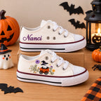 Custom Name Halloween Hand Embroidered Sneakers