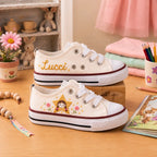 Custom Name Little Star Hand Embroidered Sneakers
