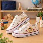 Custom Name Star Hand Embroidered Sneakers