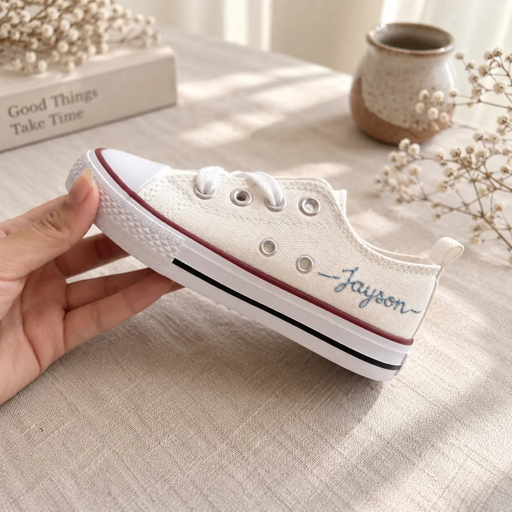 Custom Space Planet Embroidered Kids Shoes