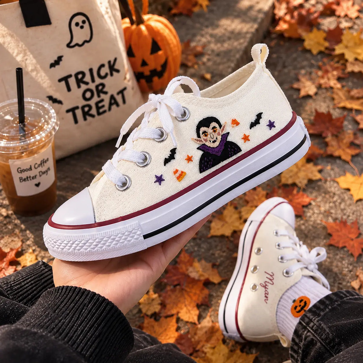 Halloween Canvas Sneakers for Kids