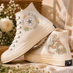 Hand Embroidered Monogram Ring Shoes