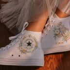 Hand Embroidered Monogram Ring Shoes