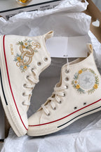 Hand Embroidered Monogram Ring Shoes