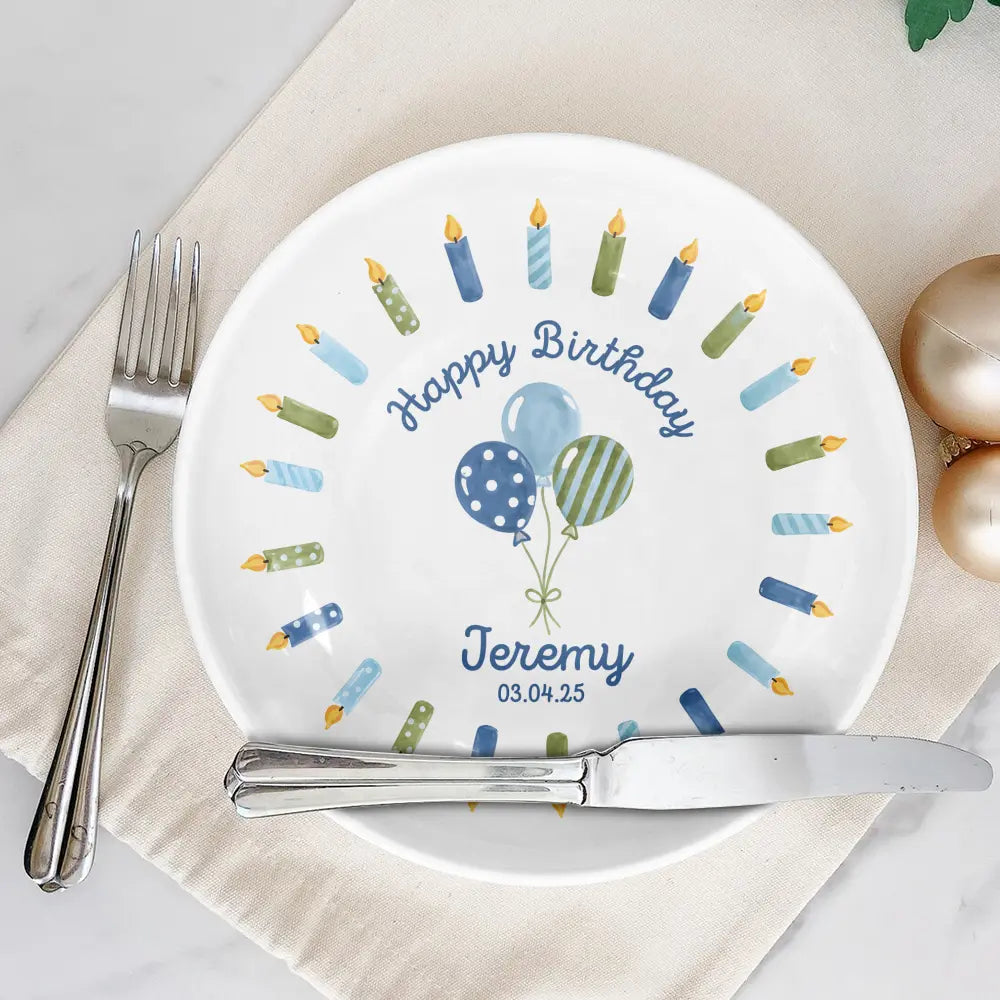 Personalized Birthday Celebration Plate