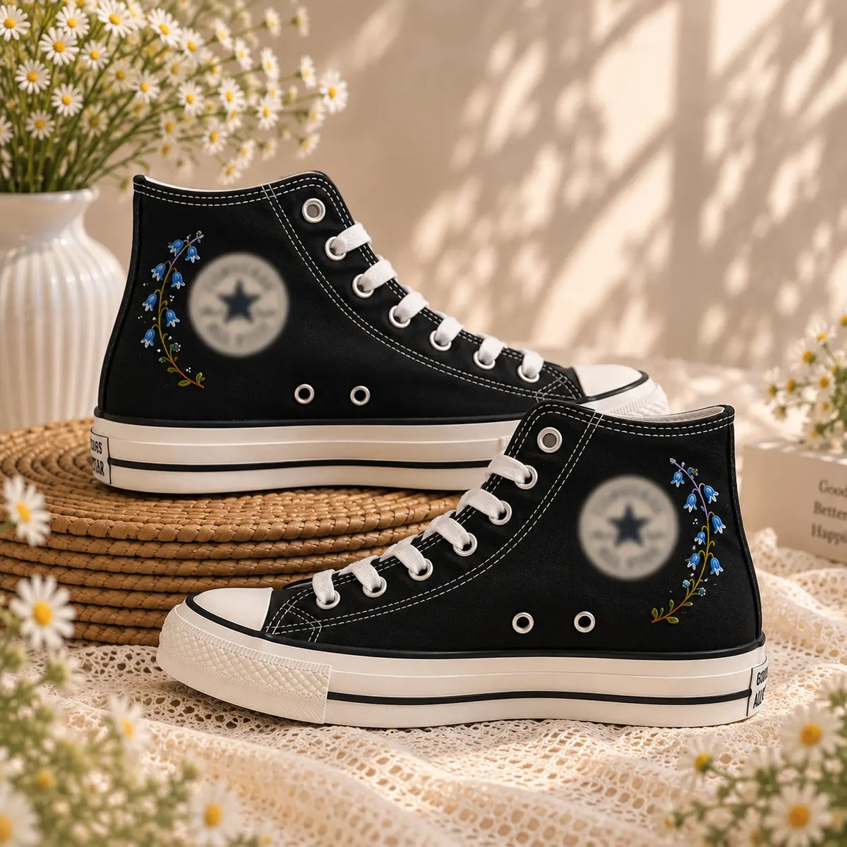 Personalized Bluebell Name High Top Shoes