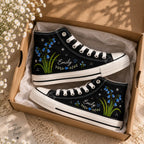 Personalized Bluebell Name High Top Shoes