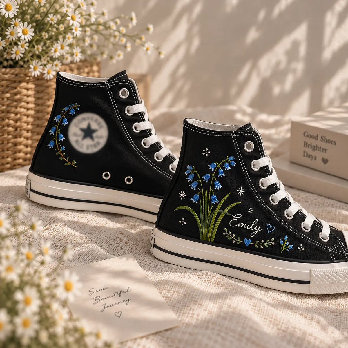 Personalized Bluebell Name High Top Shoes