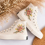 Personalized Bridal Hand Embroidered Sneakers