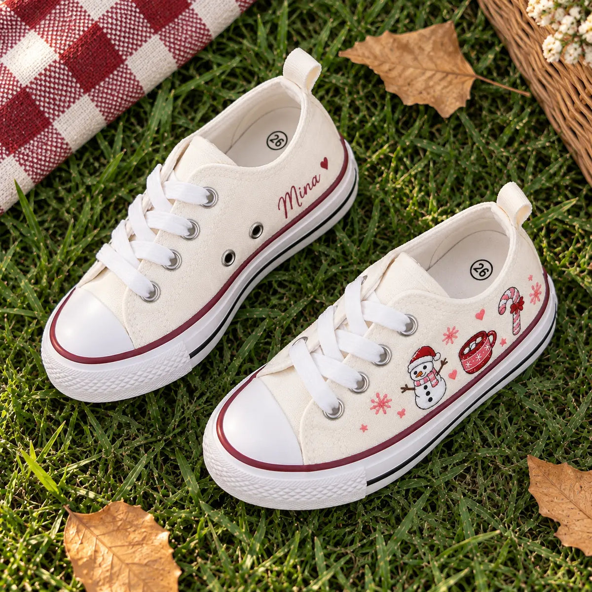 Personalized Christmas Kids Sneakers