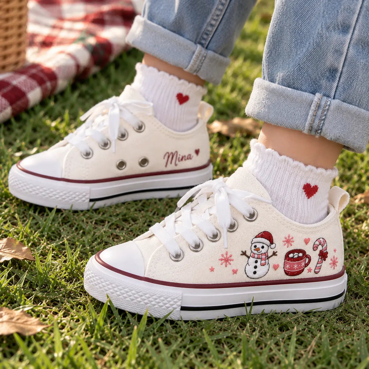 Personalized Christmas Kids Sneakers