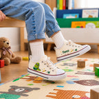 Personalized Dino Hand Embroidered Sneakers