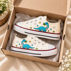 Personalized Dinosaur Embroidered Kids Sneakers