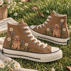 Personalized Dog Embroidered High Top Shoes