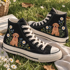 Personalized Dog Embroidered High Top Shoes
