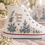 Personalized Embroidered Bridal High Tops