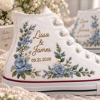 Personalized Embroidered Bridal High Tops