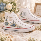 Personalized Embroidered Bridal High Tops