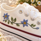 Personalized Embroidered Flower Sneakers