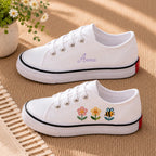 Personalized Floral Kids Sneakers