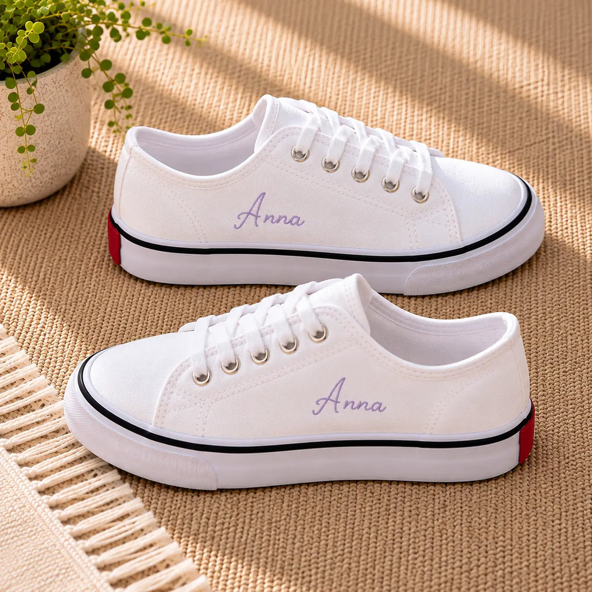 Personalized Floral Kids Sneakers