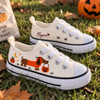 Personalized Halloween Dachshund Kids Sneakers