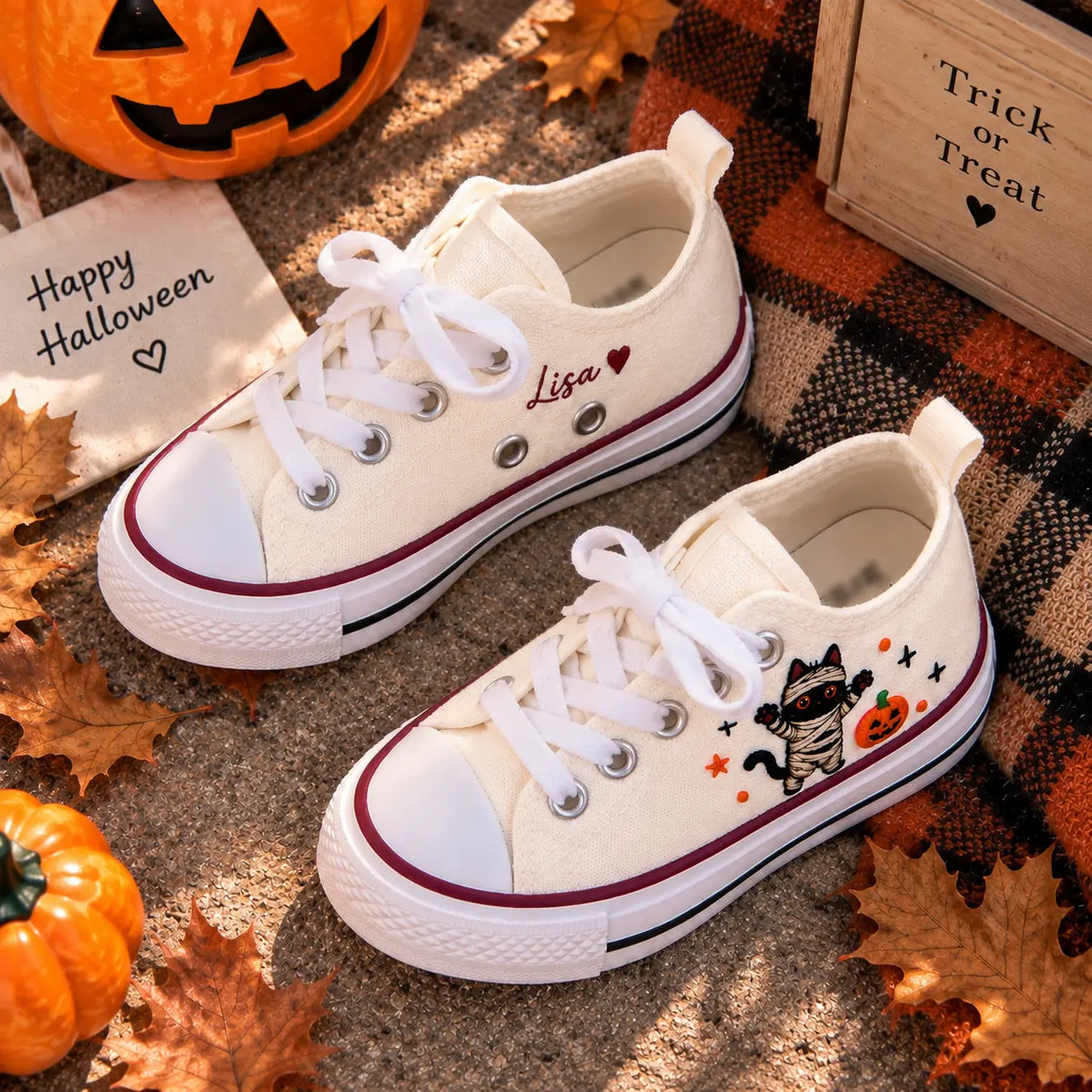 Personalized Halloween Kids Sneakers