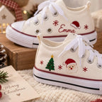 Personalized Kids Christmas Embroidered Sneakers