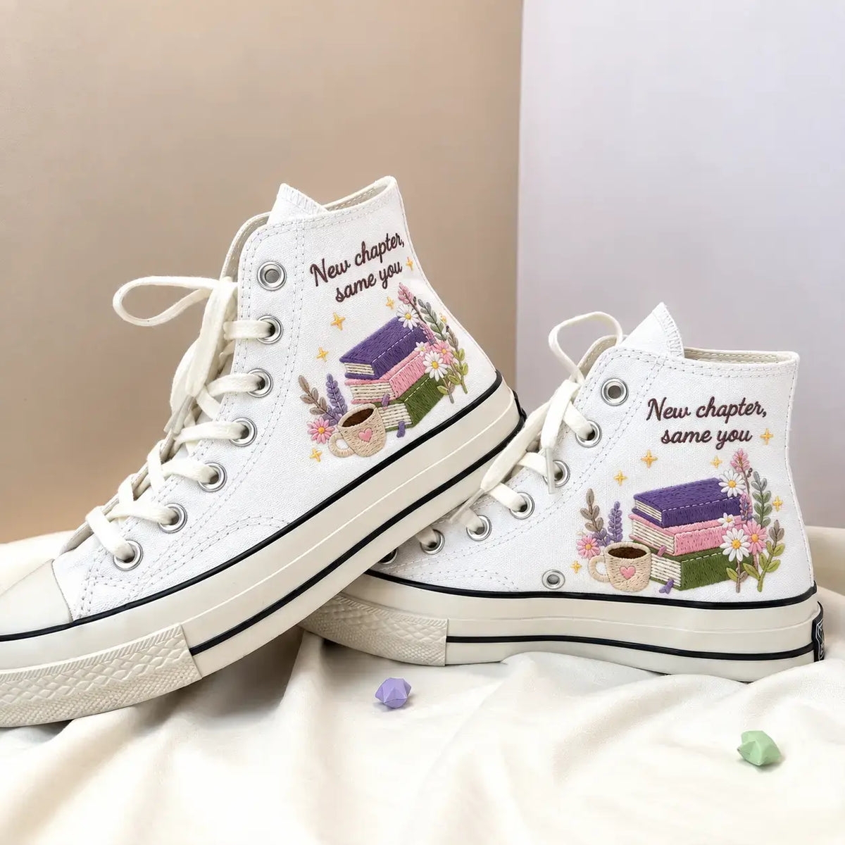 Personalized Name Hand Embroidered Graduation Sneakers