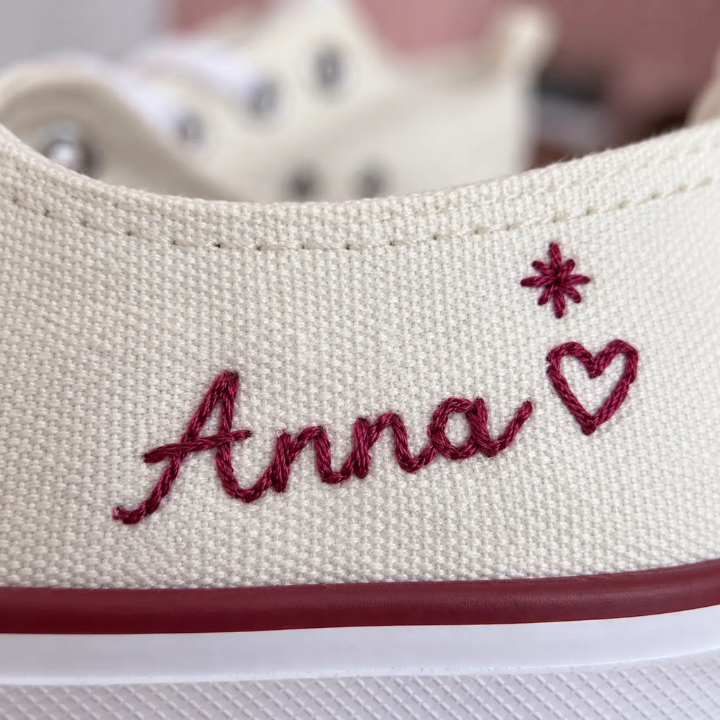 Personalized Owl Embroidered Kids Sneakers
