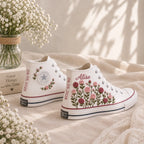 Personalized Rose Garden Bridal High Tops