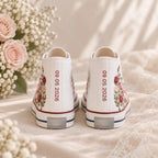 Personalized Rose Garden Bridal High Tops