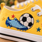 Personalized Soccer Embroidered Kids Sneakers