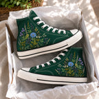 Personalized Wildflower Embroidered High Top Sneakers