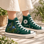 Personalized Wildflower Embroidered High Top Sneakers