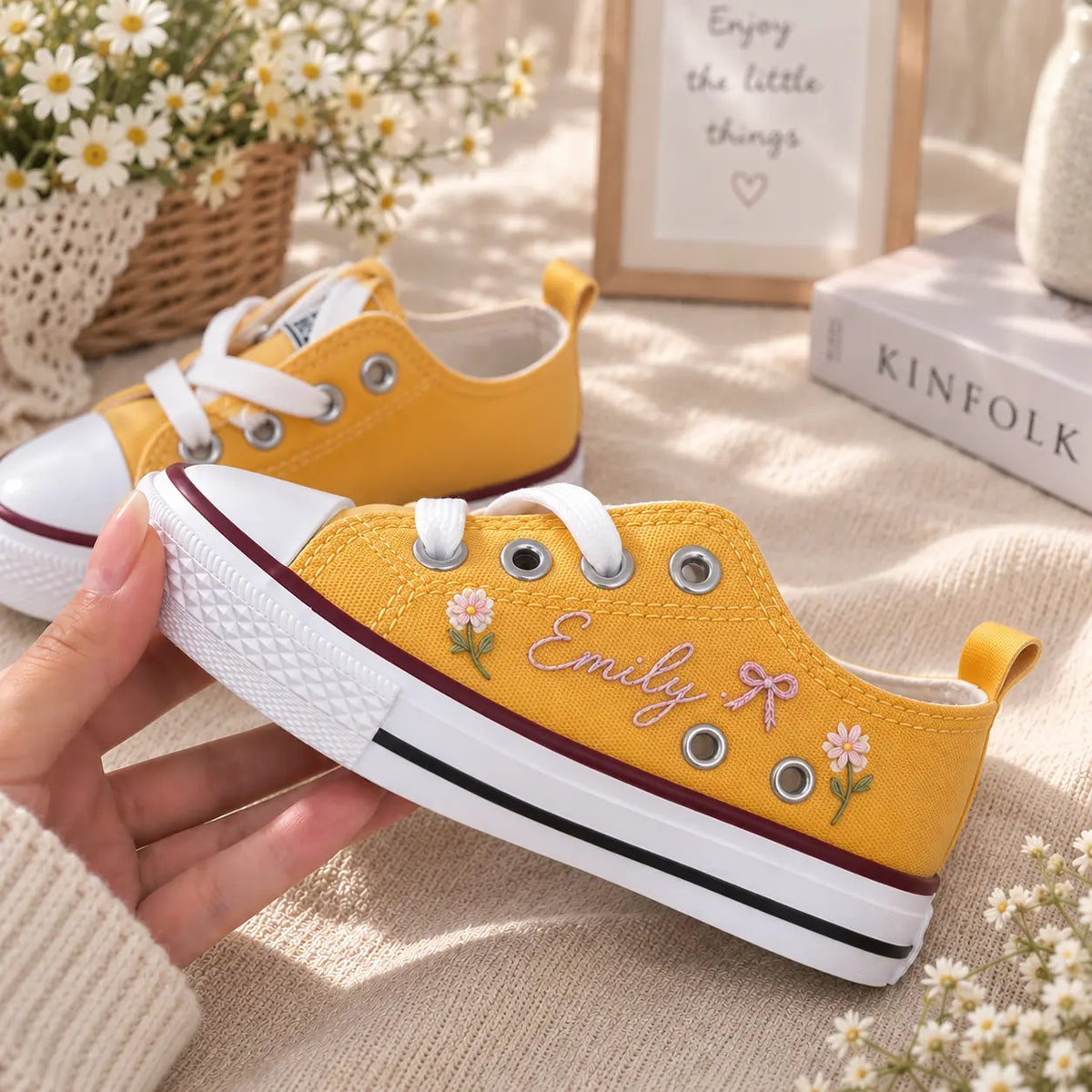 Personalized Bunny Embroidered Sneakers