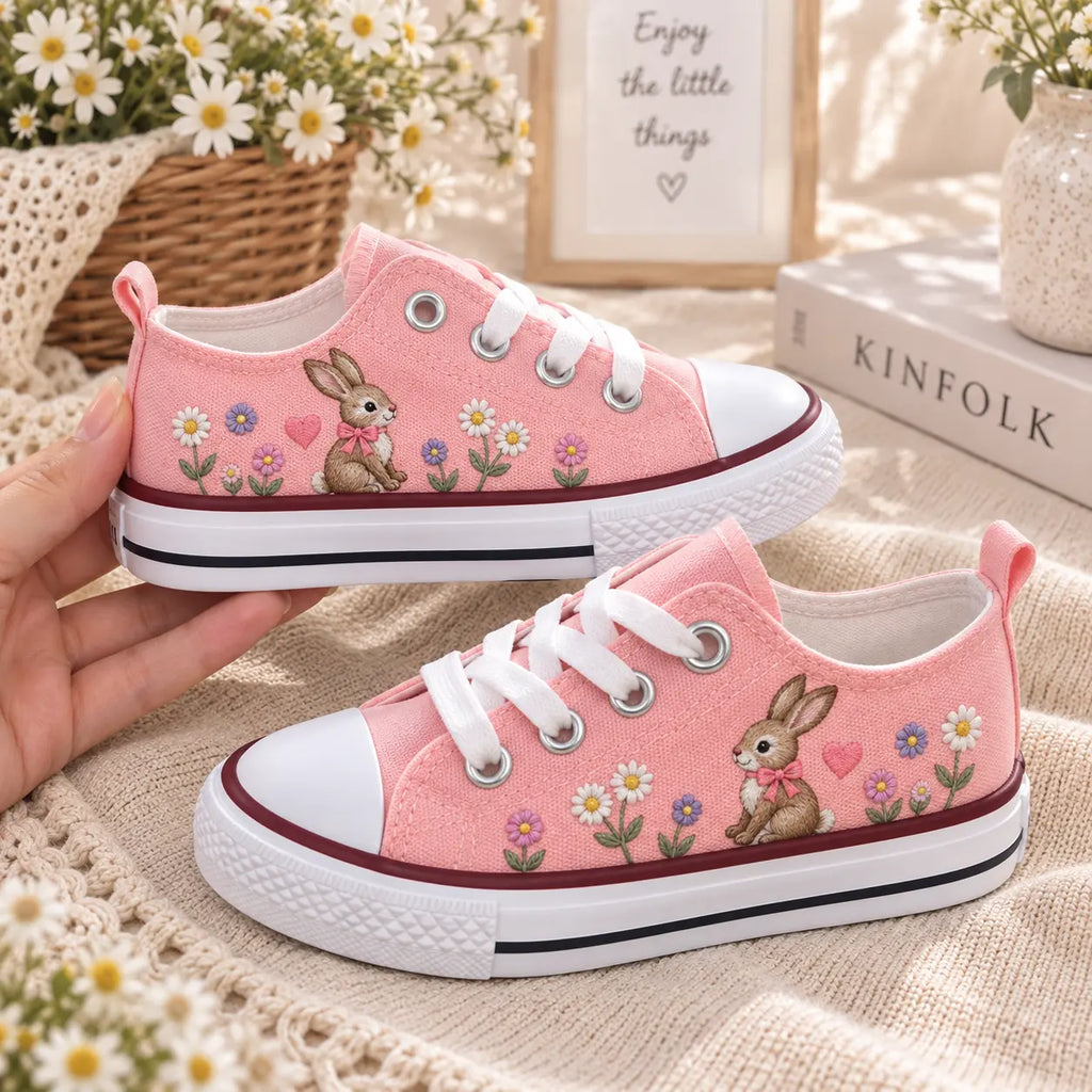 Personalized Bunny Embroidered Sneakers
